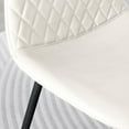 thumbnail image 6 of 2x Corona Black Leg White Faux Leather Dining Chair, 6 of 6