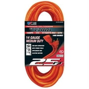 US Wire & Cable Corporation 25' Indoor/Outdoor Extension Cord, Red