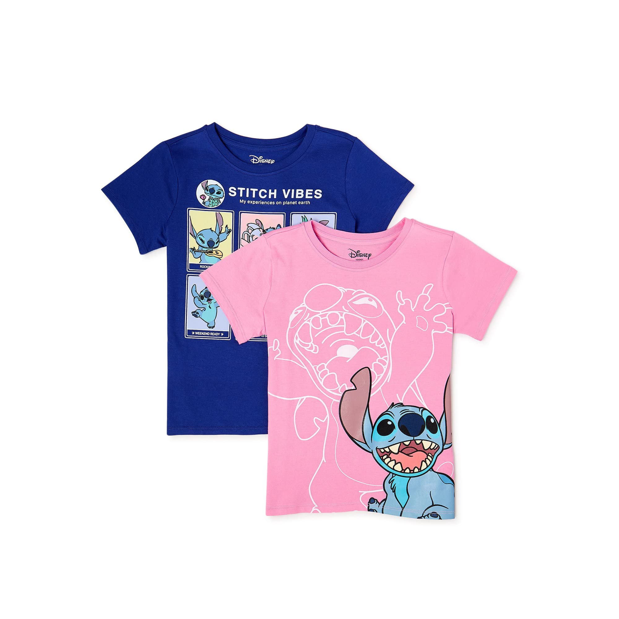 Lilo and Stitch Girls Tops and Shorts Set Four Piece Mix and Match 