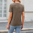 thumbnail image 4 of Icvfdpl Shirts For Women Slim Fit Short Sleeve With Button Design Striped Pattern Top Casual Wear Dailywear Comfortable S, 4 of 5