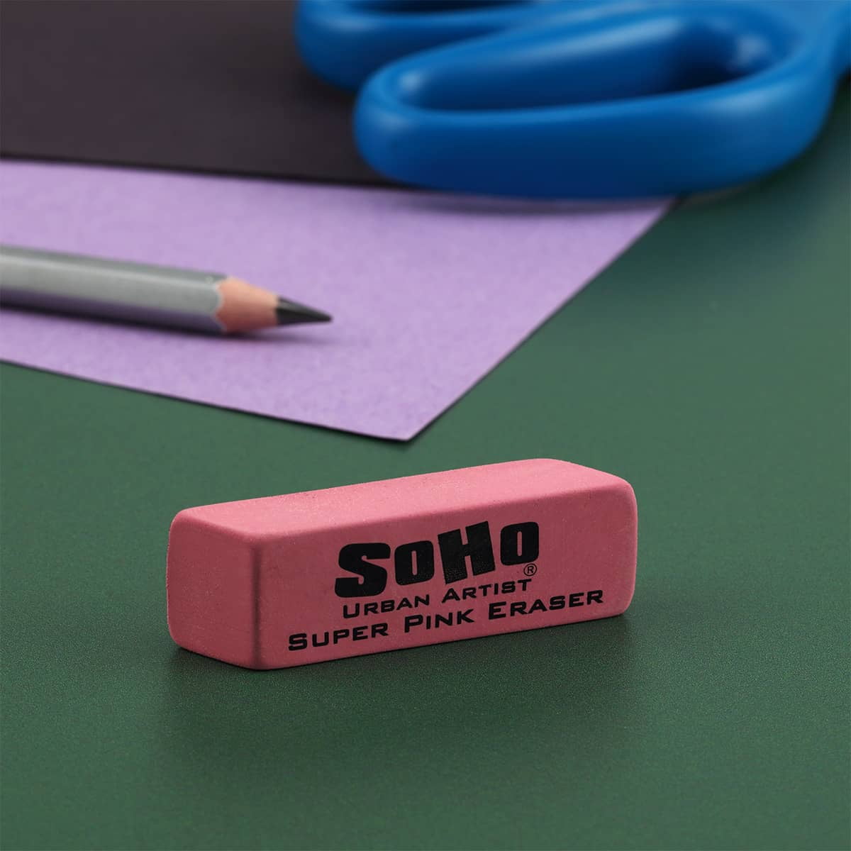 SoHo Urban Artist Super Pink Eraser for Drawing & Sketching - 50-Pack,  Latex-Free PVC-Free Rubber Eraser for Graphite Pencil, Clean Smudge-Free Erasing for Artists, Drafting & Illustration