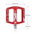 thumbnail image 4 of Tignapoo Pédales de Vélo Rouges Premium PD-02: Alliage d'Aluminium Léger, Antidérapant, Double Roulements pour une Utilisation Fluide, Installation Facile, Compatible avec la Plupart des Vélos, 4 of 7