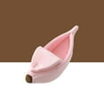 thumbnail image 3 of Banana Peel Pet Bed Pet Nest Banana Shaped Soft Cozy Bed for Dogs Cats with Fastener Tape Design Exquisite Workmanship Safe Secure Sleeping for Pets, 3 of 8