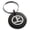 Black, variant on Stainless Steel Murakami Samurai Crest Engraved Small Medallion Circle Charm Keychain Keyring