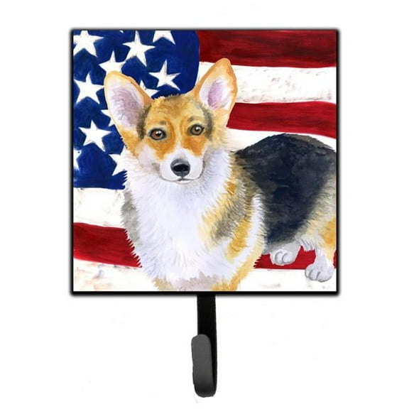 Pembroke Corgi Patriotic Leash or Key Holder
