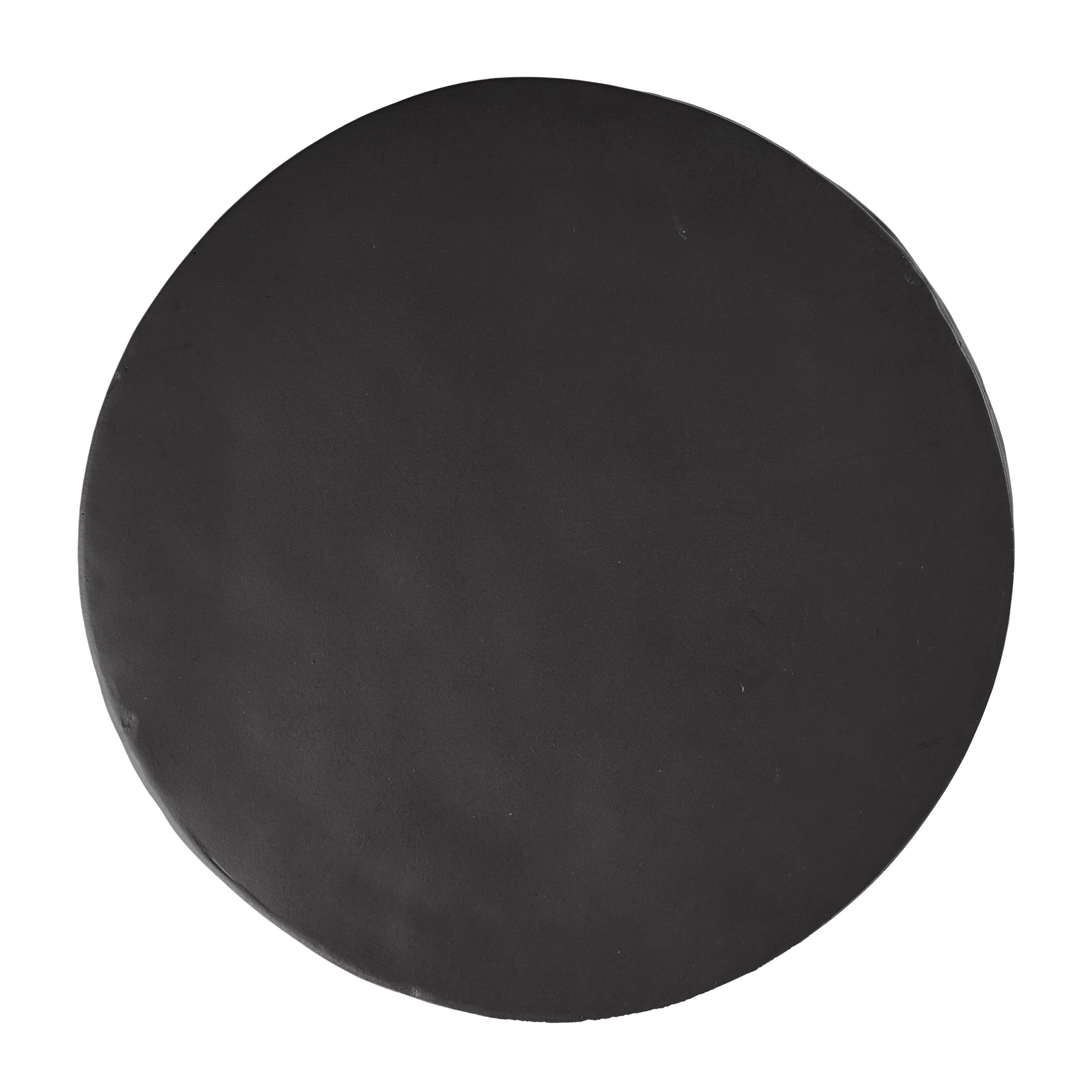 Outdoor 16" Light-Weight Concrete Side Table, Black