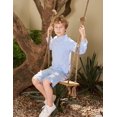 thumbnail image 4 of Arshiner Boys Cotton Linen Henley Shirt Button Down Shirt Long Sleeve T Shirt Casual Solid Tops, 4 of 6