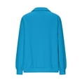 thumbnail image 4 of Comdrip Quarter Zip Pullover Women, Womens Long Sleeve Quarter Zip Pullover 2025 Fall Winter Casual Loose V Neck Collared Ribbed Knit Jumper Tops Sweaters for Women Trendy Sky Blue S, 4 of 5