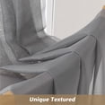 thumbnail image 6 of Chyhomenyc Charcoal Grey Sheer Curtains 78 Inches Long 2 Panels Set, Light Filtering Window Sheers for Living Room Bedroom，Semi Transparent Voile Silid Rod Pocket Window Curtain Panels，Each 42"Wx78"L, 6 of 8