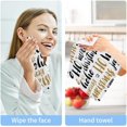 thumbnail image 4 of GZHJMY Merry Christmas Handwritten Lettering Wash Cloths 2 Pcs Small Cotton Wash Towels for Kitchen Bathroom, 4 of 5