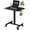 Carbon Fiber+black, variant on 18.9 * 25.6 inch Mobile Standing Desk,T Shaped Pneumatic Adjustable Height Stand Up Desk,with Lockable Wheels,Ergonomic Standing Side Table for Home Office Work Computer Workstation White