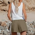 thumbnail image 4 of REALiKUN Women Summer Casual Shorts Bowknot Tie Waist Beach Vacation Shorts with Pockets, 4 of 7