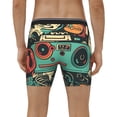 thumbnail image 2 of Men's Boxer Briefs, Retro Pop Art Collage Soft and Breathable Mens Underwear Boxer Briefs With Widen Waist, 2 of 5