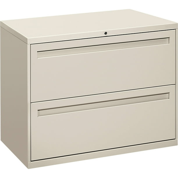 HON 2 Drawers Lateral Lockable Filing Cabinet, Gray ...