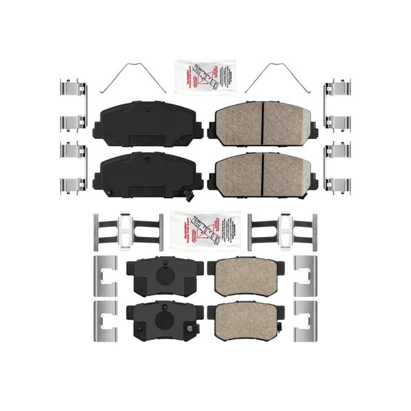 Front & Rear AmeriPro Ceramic Disc Brake Pads for Acura ILX 2016-2018