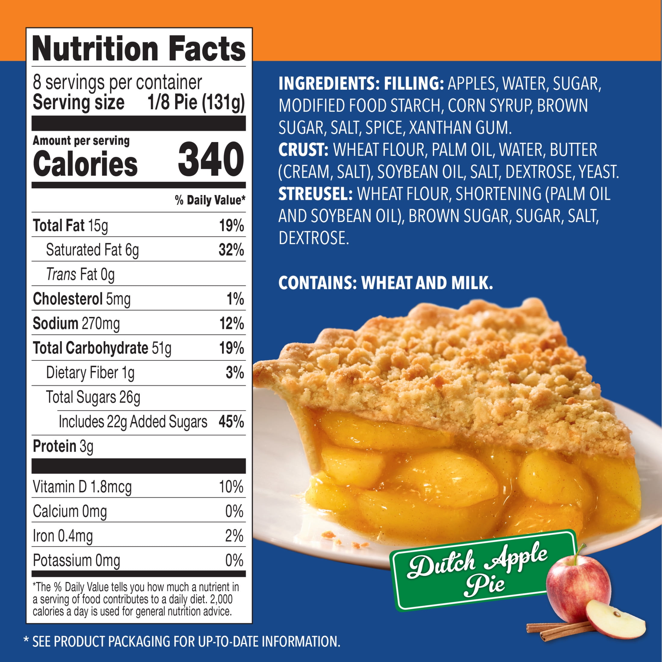 Mrs. Smith's Frozen Original Flaky Crust Dutch Apple Pie, 37.01 oz