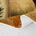 thumbnail image 5 of Erosebridal Vintage Cabin Patchwork Twin Quilt Set,Maple Bear Buck Print Twin Coverlet Set For Boys,2-Piece, 5 of 7