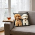 thumbnail image 5 of Tuvgenk 18x18in Throw Pillow Covers Multicolor Decorative Pillow Covers Dog Animal Sofa Farmhouse Square Washable, 5 of 6