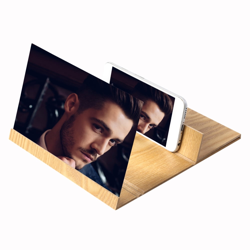 HonHaione 12 inch Wooden Mobile Phone Screen Folding Amplifier Phone
