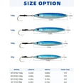 thumbnail image 4 of BLUEWING Fishing Lures Slow Pitch Jig Flat Fall Jigging Pitching Lures Vertical Jigs, Baits with Assist Hook Fishing Artificial Bait, Blue,100g, 4 of 7