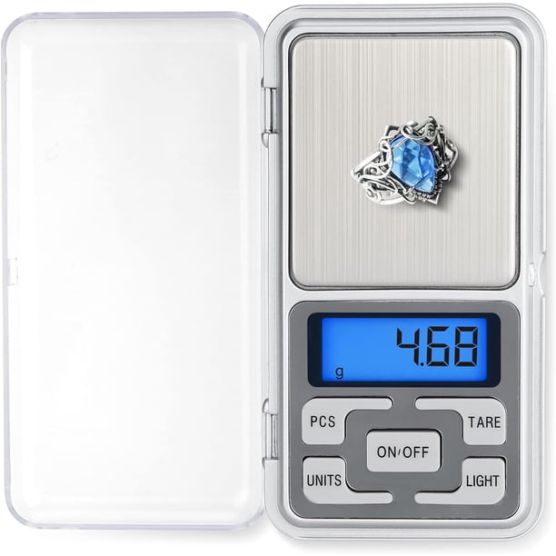 Balanza de Bolsillo Portátil, MTQ Digital Báscula de Precisión, Mini Cocina Bascula,Balanza Digital Electrónica para Alimentación, Joyería y Más, Pantalla LCD Herramientas de Medición de Cocina Portátiles de Precisión (500 * 0.1g) Xishao Menaje de cocina