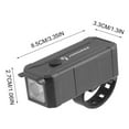 thumbnail image 2 of Faro de bicicleta Luz de bicicleta recargable USB Linterna de 3 modos (luz de bicicleta), 2 of 9