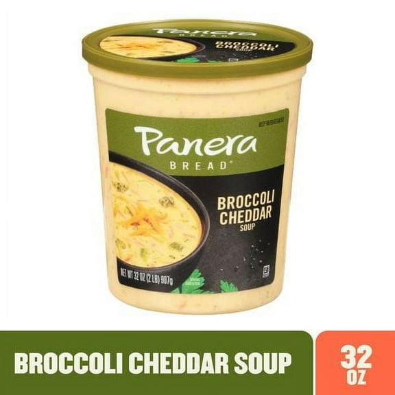Panera Bread Broccoli Cheddar Soup, 32 oz Ready-to-Heat Soup Cup (Refrigerated)