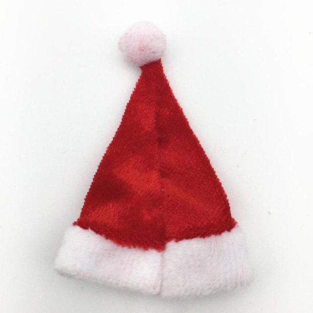 2 piezas 1/6 7 cm de longitud Sombrero de Navidad Sombrero Noel para muñeca de juguete de cuerpo de 12 '' Hugo Figura de acción Sombrero de Navidad
