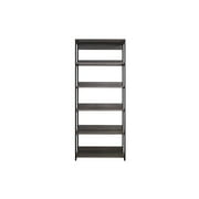 Wood & Metal Walk-In Closet Organizer - 5 Shelf Rustic Gray Storage
