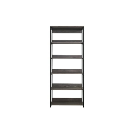 Wood & Metal Walk-In Closet Organizer - 5 Shelf Rustic Gray Storage