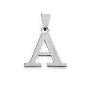 .925 Sterling Silver Personalized Letter "A" Initial Pendant - Small