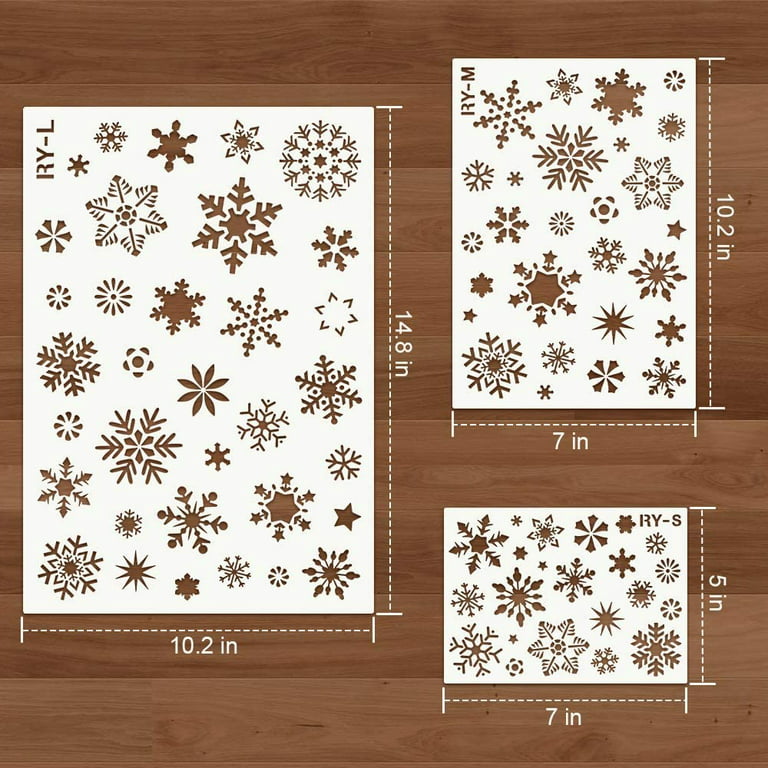 Snowflake Stencil - Reusable Stencil Great for Holiday Projects