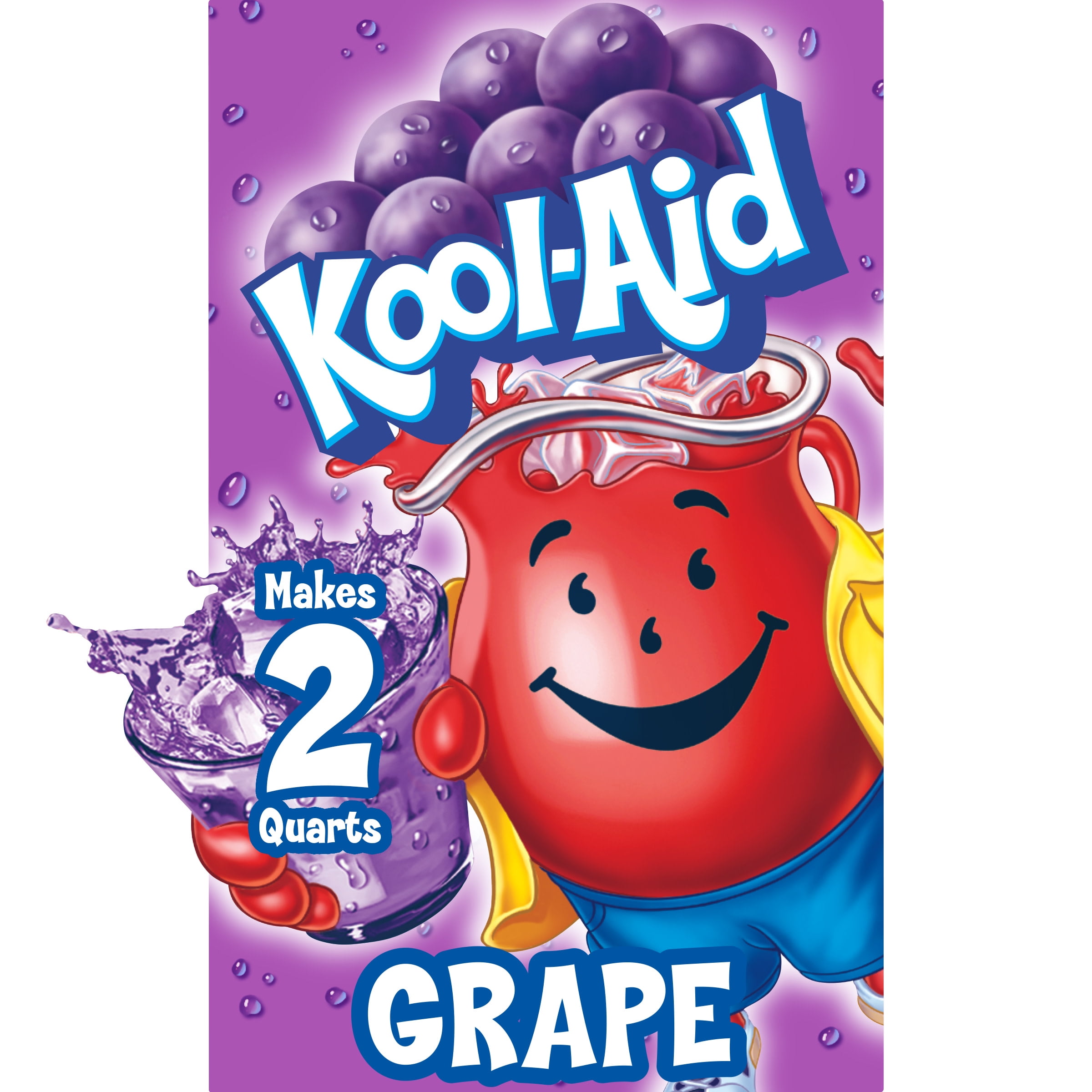 Kool-Aid Unsweetened Grape Artificially Flavored Powdered Drink Mix, 0.14 oz. Packet