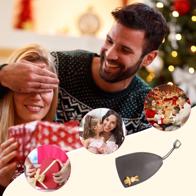 Bolsa Para Llaves De Coche Estuche para llaves de dibujos animados de PU, tipo tirón, unisex, pequeño, para llaves de coche, funda para bolsa (negro)