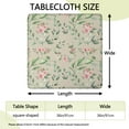thumbnail image 2 of Square Tablecloth with Elastic Edges 36 * 36 Inch Pioneer Waterproof Pink and White Gouache Floral Pattern Table Cover Washable Indoor and Outdoor for Party Kitchen Dinner Banquet Patio Picnic, 2 of 6