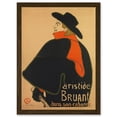 thumbnail image 1 of Toulouse Lautrec Aristide Bruant In His Cabaret Artwork Framed Wall Art Print A4, 1 of 4