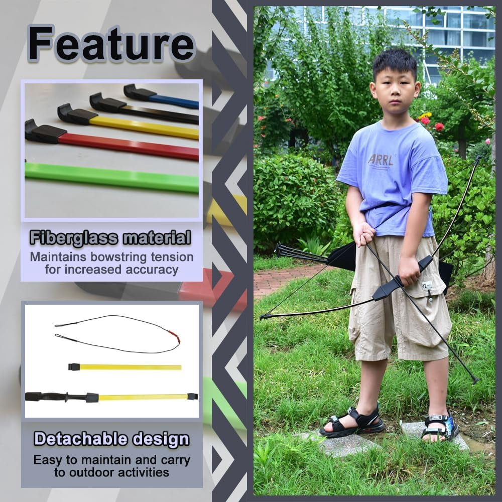 AMEYXGS Archery Bow and Arrow for Kids, Beginner, Youth  Target, Practice and Recreation