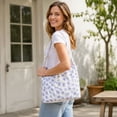 thumbnail image 5 of Tdxkok Corduroy Tote Bag Large Capacity Casual Storage Handbag for Daily Shopping Travel Use 13.39*11.02*3.94IN A, 5 of 6