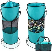KOTTO 2 Pack Boat Trash Bag Portable Outdoor Mesh Trash Bag Washable Leakproof Garbage Bags/Waste Basket/Rubbish Bin/for Kayak, Camper, Car, Beach Storage