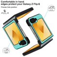 thumbnail image 4 of ELEHOLD Case for Samsung Galaxy Z Flip 6, Shockproof Magnetic Case Hard PC Slim Phone Cover,Mint, 4 of 11