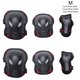 thumbnail image 4 of Kit de patinaje Soidarity 6 unids/set rodillera muñequera codera Ropa Deportiva negro rojo M, 4 of 6