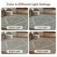 thumbnail image 7 of ODIKA 8'x10' Washable Area Rug Non-Shedding, Easy Care, Entry Neutral Grey Banded Geometric Repeating Entryway Front for King Size Bedroom Under Bed, Master Suite, 7 of 7