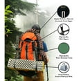 thumbnail image 2 of Duraton Hiking Backpack 50L with Rain Cover for Backpacking or Camping (Green), 2 of 6