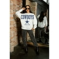 thumbnail image 5 of Women's Gameday Couture  White Dallas Cowboys  Sunday Drives Oversized Crewneck Pullover Sweatshirt, 5 of 7
