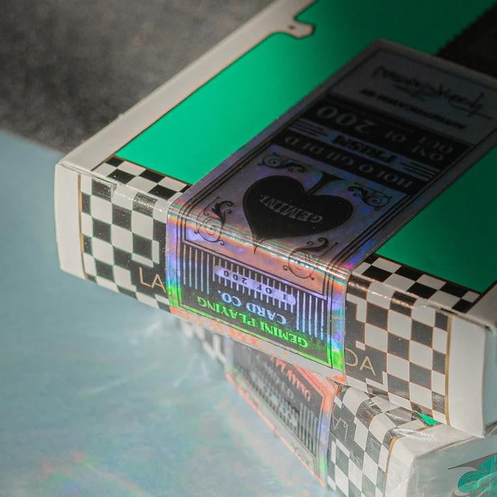 Gemini Casino Turquoise PRISM HOLO GILDED 1 of 200 Playing Cards