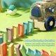 thumbnail image 5 of Juego de tren de dominó eléctrico para niños, tren de dominó colorido de colocación automática con efectos de sonido de iluminación, juguetes DIY, regalo de cumpleaños para niños, 5 of 5