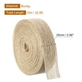 thumbnail image 2 of Unique Bargains 1 Roll Natural Burlap Fabric Ribbon 1 Inch Burlap Wired Ribbon Rustic Ribbon, 2 of 5