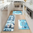thumbnail image 3 of YIMEIS Hello Winter Snowman Snowflakes Machine Washable Non-Slip Rubberback Indoor Runner Rug/Area Rug for Kitchen, Hallway, Kitchen, Entryway, Bathroom, 3 Piece Set - 16''*24''/20''*32''/47''*18'', 3 of 10
