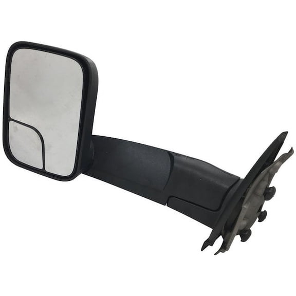 Left (Driver Side) Towing Mirror, Manual Folding, Manual Flip-Up, Textured Black - Compatible with 2003 - 2009 Dodge Ram 3500 2004 2005 2006 2007 2008