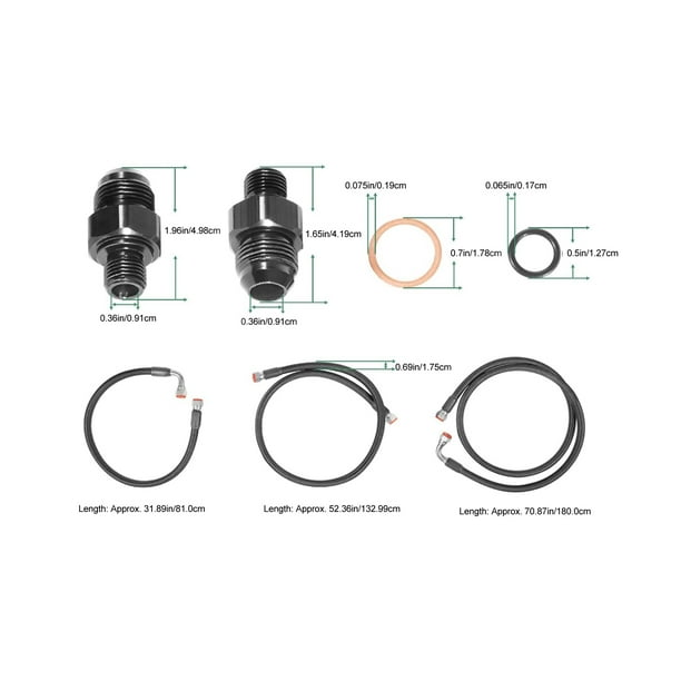 Stainless Steel Transmission Cooler Line Kit For 2003-2007 Dodge Ram Cummins 5.9L Diesel With 48RE